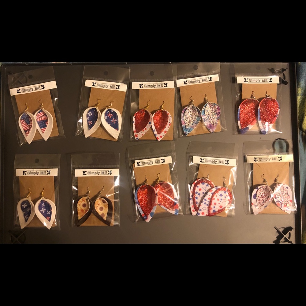 Handmade double punch earrings! 8.00 a pair!